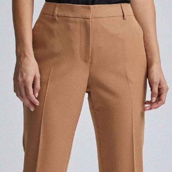 CAMEL ANKLE GRAZER TROUSERS - Picture 2 of 3